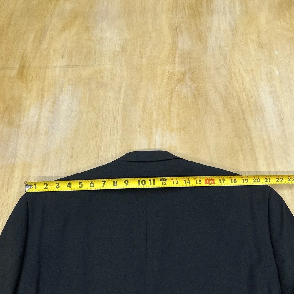 Tallia Blazer Sport Coat Mens 50R Classic Fit‎ Polyester Blend Stretch Black